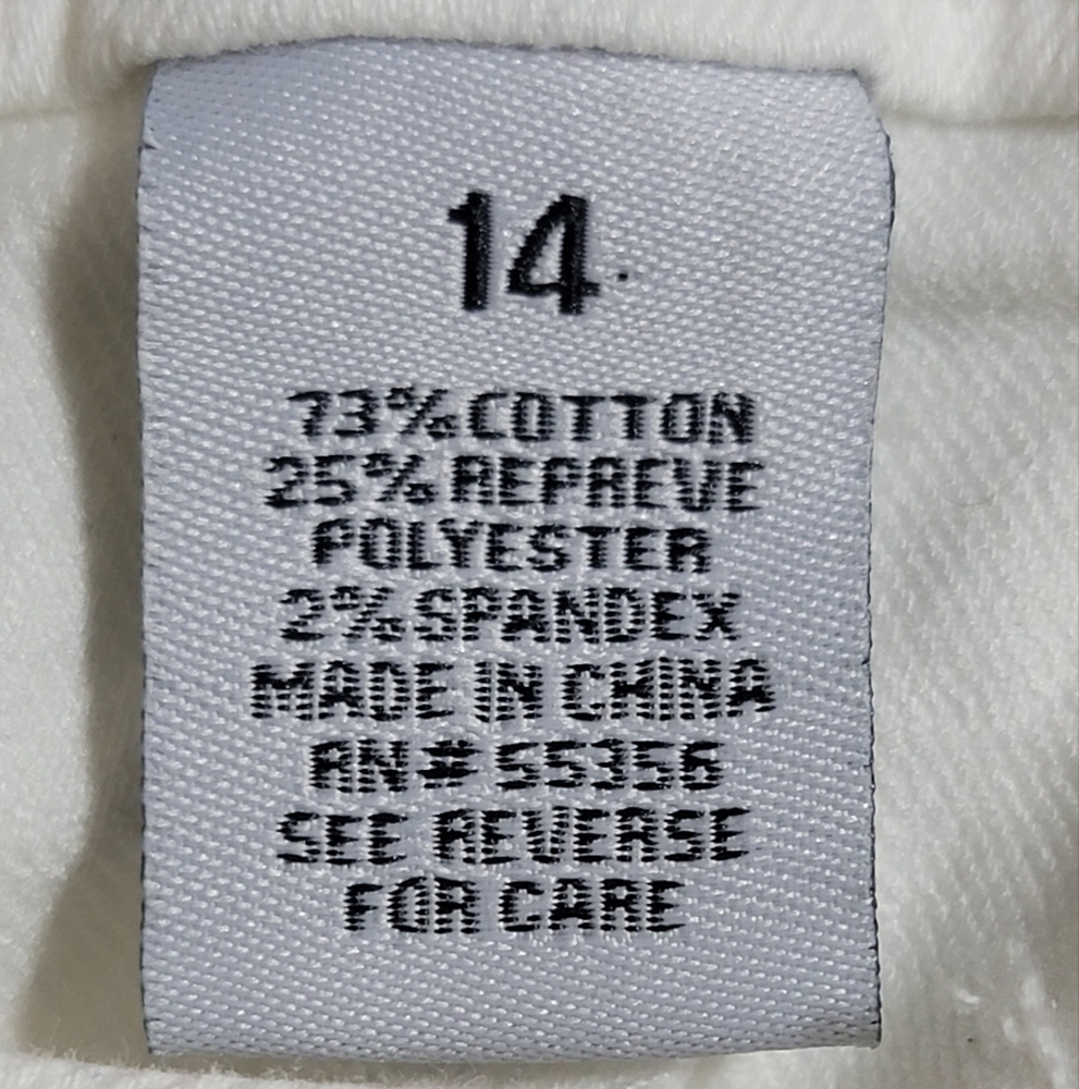 d. jeans women's white plus isze high waisted ankle jeans size 14 - Picture 7 of 8